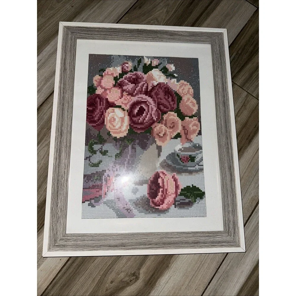 home interior picture floral With Beautiful Frame 15.5x19.5